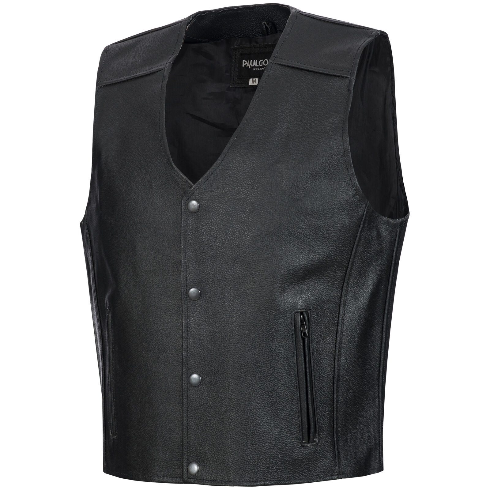 PAULGOS Motorradweste Lederweste Biker Kutte Clubweste Chopper Weste 100% E günstig online kaufen