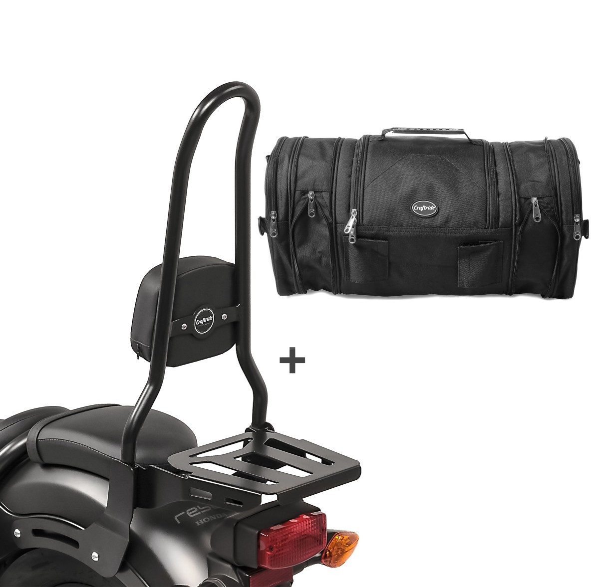 Reisetasche Sissybar XL3 + Hecktasche RB1 für Kawasaki VN 900 Classic /Custom 06-1