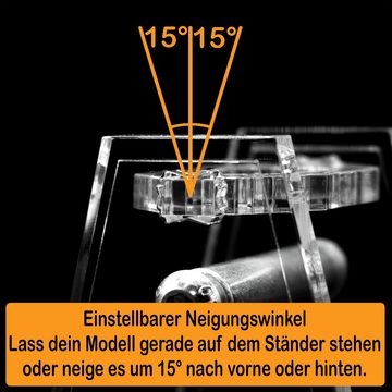 AREA17 Standfuß Acryl Display Stand für LEGO 75325 Mandalorian´s N-1 Starfighter, Verschiedene Winkel und Positionen einstellbar