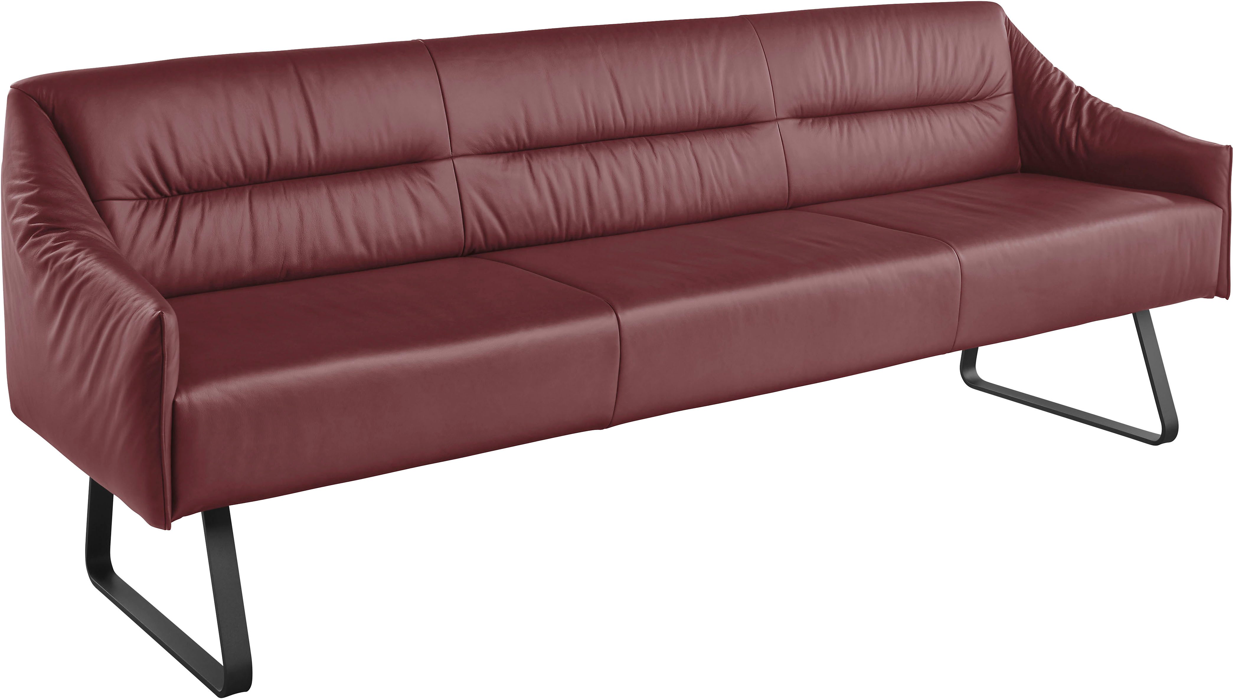 Musterring Essbank JustB! SP500 (1-St), Metallkufe schwarz, verschiedene Farben, Breite 220 oder 250 cm