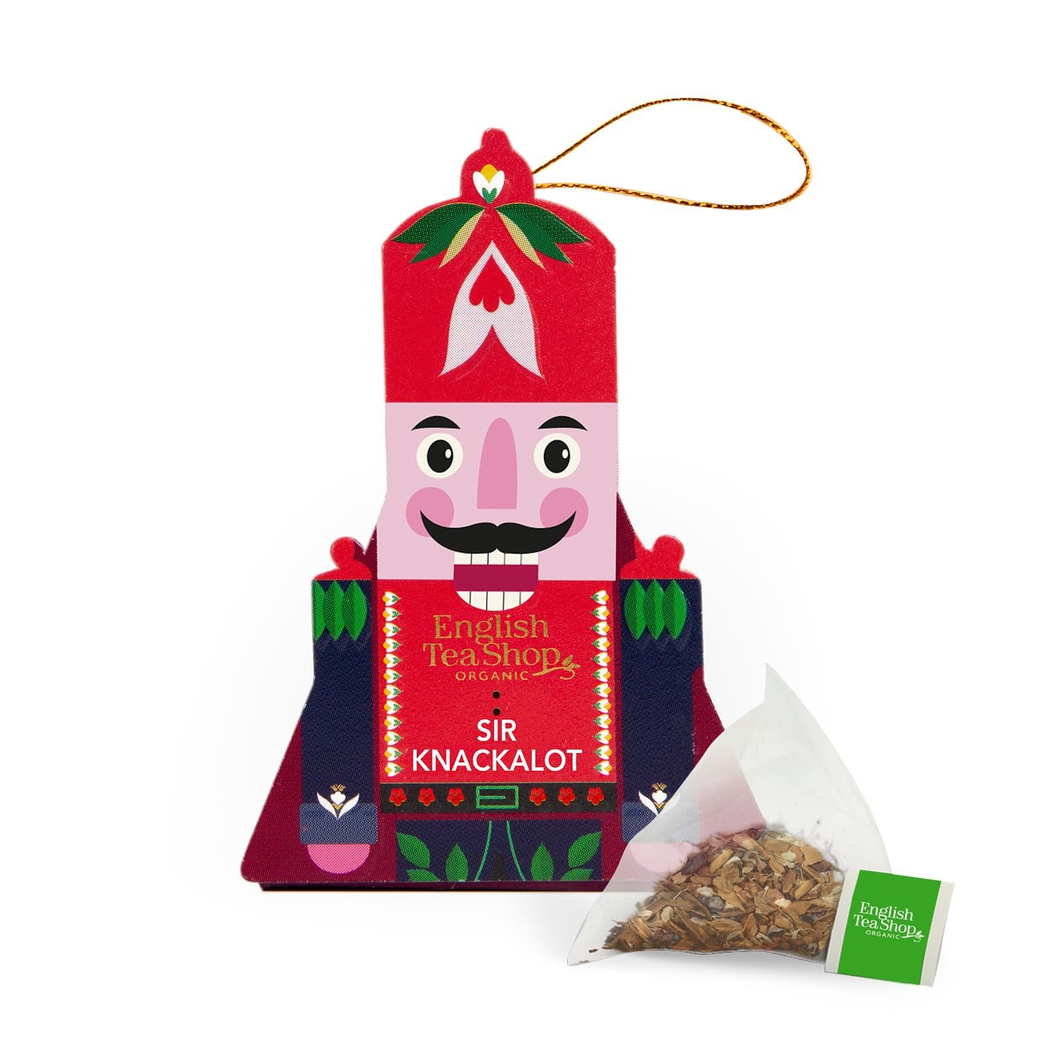 English Tea Shop Tee ETS - Nussknacker "Sir Knackalot", BIO-Tee, 1 Pyramidenbeutel, Früchtetee mit ausgeprägter Zimtnote