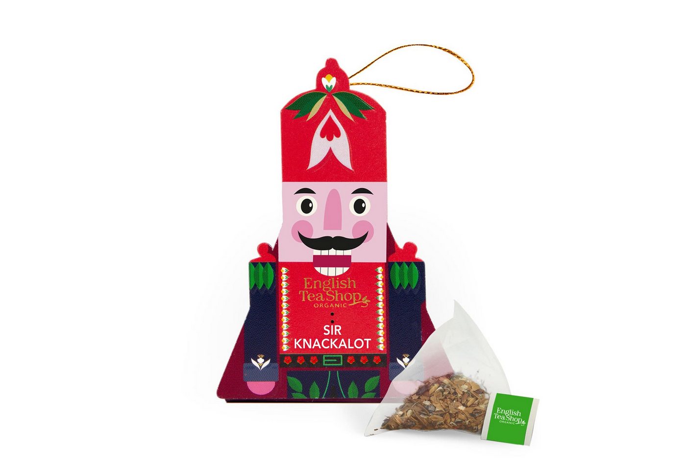 English Tea Shop Tee ETS - Nussknacker "Sir Knackalot", BIO-Tee, 1 Pyramidenbeutel, Früchtetee mit ausgeprägter Zimtnote