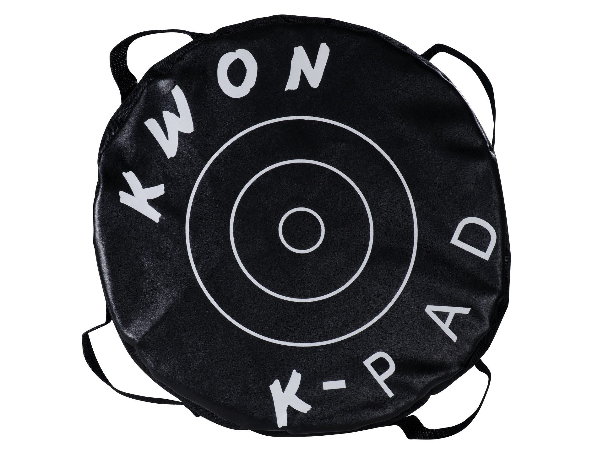 KWON Schlagpolster K-Pad Pratze Rund mit Griffe Schlagkissen Trittkissen Kampfsport, Weich, 4 Griffe, 37 cm Durchmesser, Krav Maga, Kickboxen