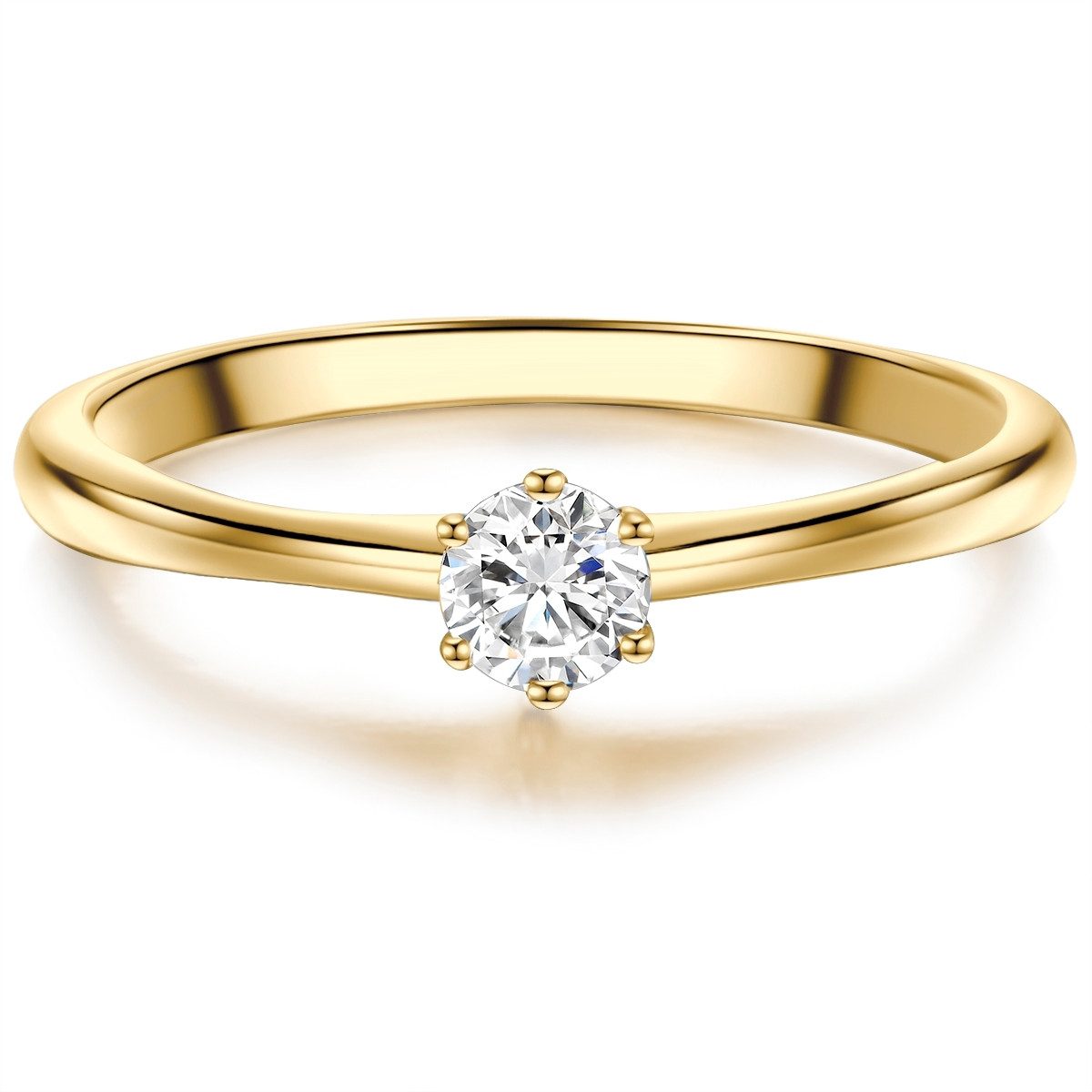 Silberring gelbgold