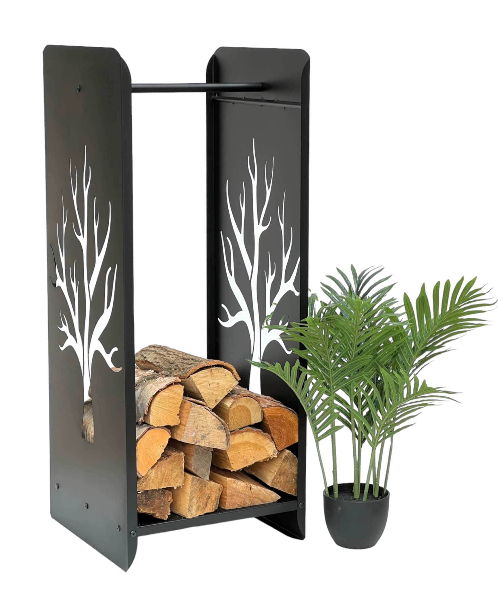 DanDiBo Kaminholzregal Kaminholzständer 100 cm Kaminholzhalter Holzregal