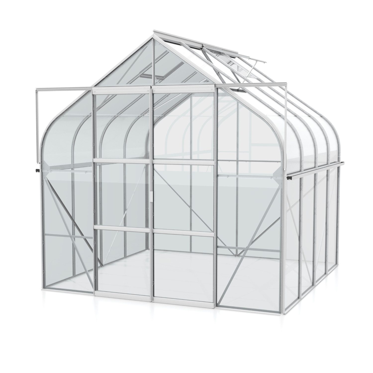 Vitavia Gewächshaus Diana 6700, 3,00 mm Wandstärke, Zollingerdach silberfarben | Rabatt: 41%