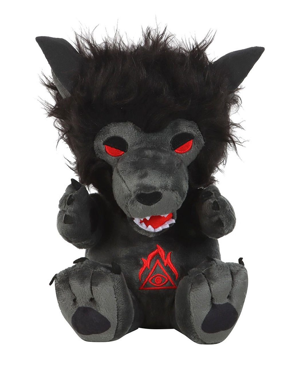 Horror-Shop Plüschfigur Schwarzer Gothic Werwolf Kuscheltier aus Plüsch 20