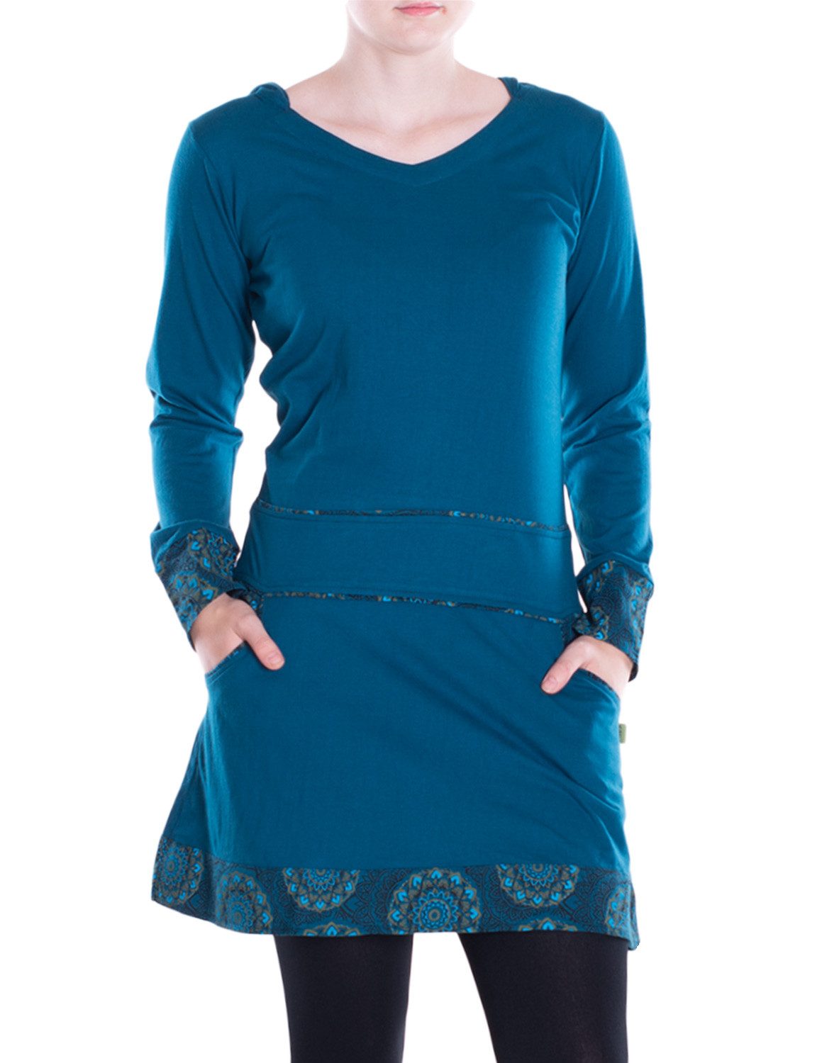 Vishes A-Linien-Kleid Damen Kleid Baumwolle Casual günstig online kaufen