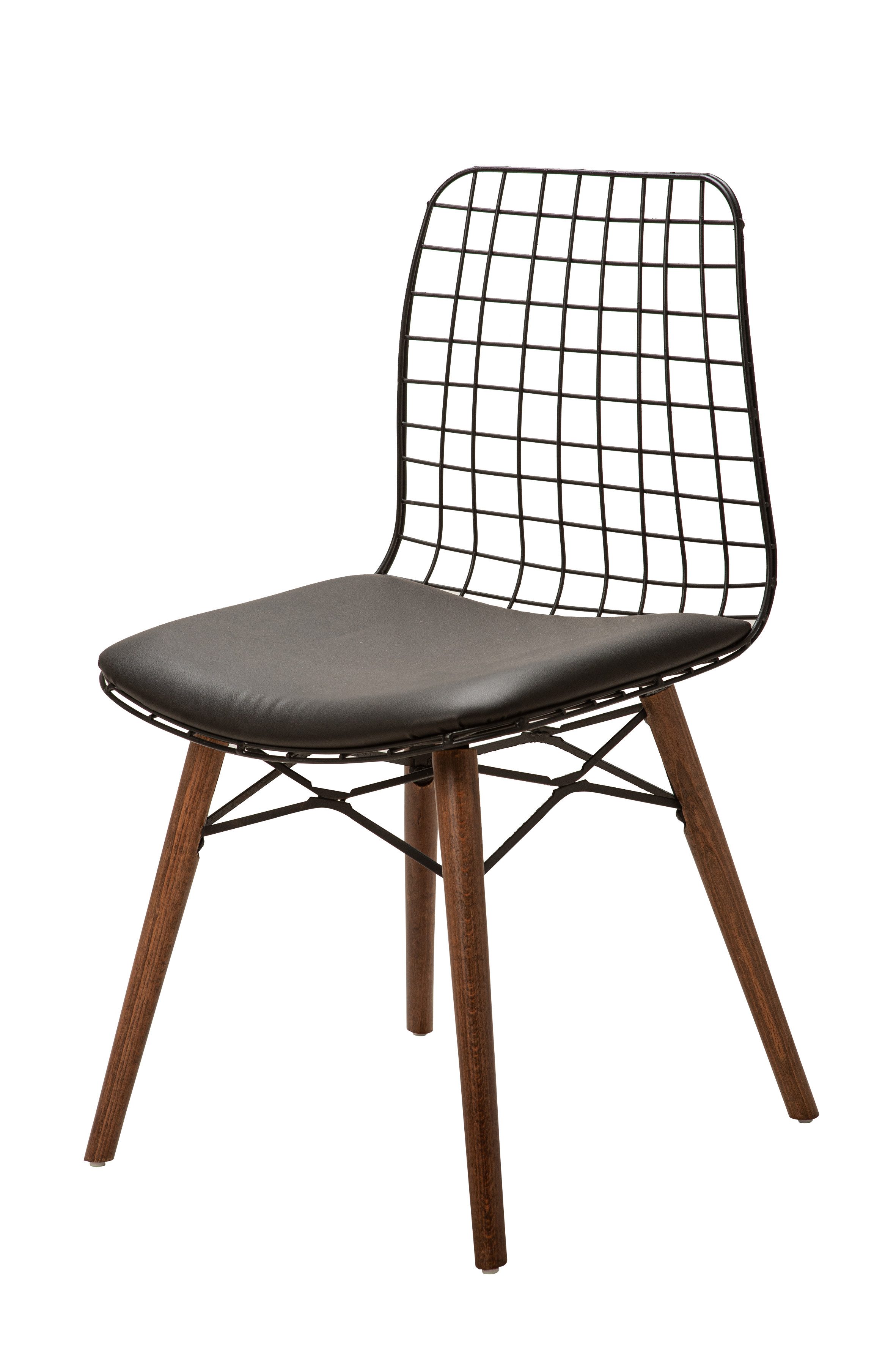 Stuhlmann Esszimmerstuhl Sheffield (746B, 1 St), mit Metallgestell und Holzbeinen