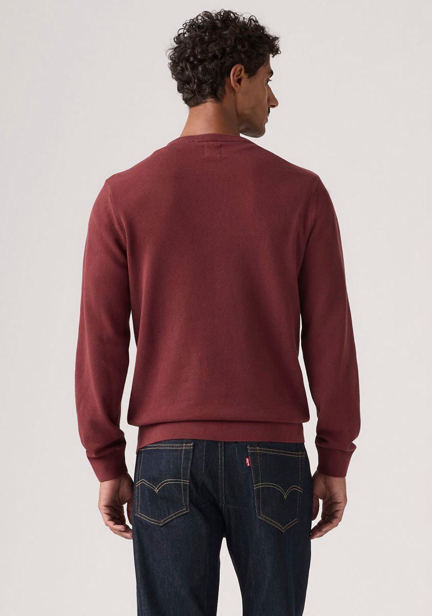 Levi's® Rundhalspullover LIGHTWEIGHT HM SWEATER Feingerippte Abschlüsse