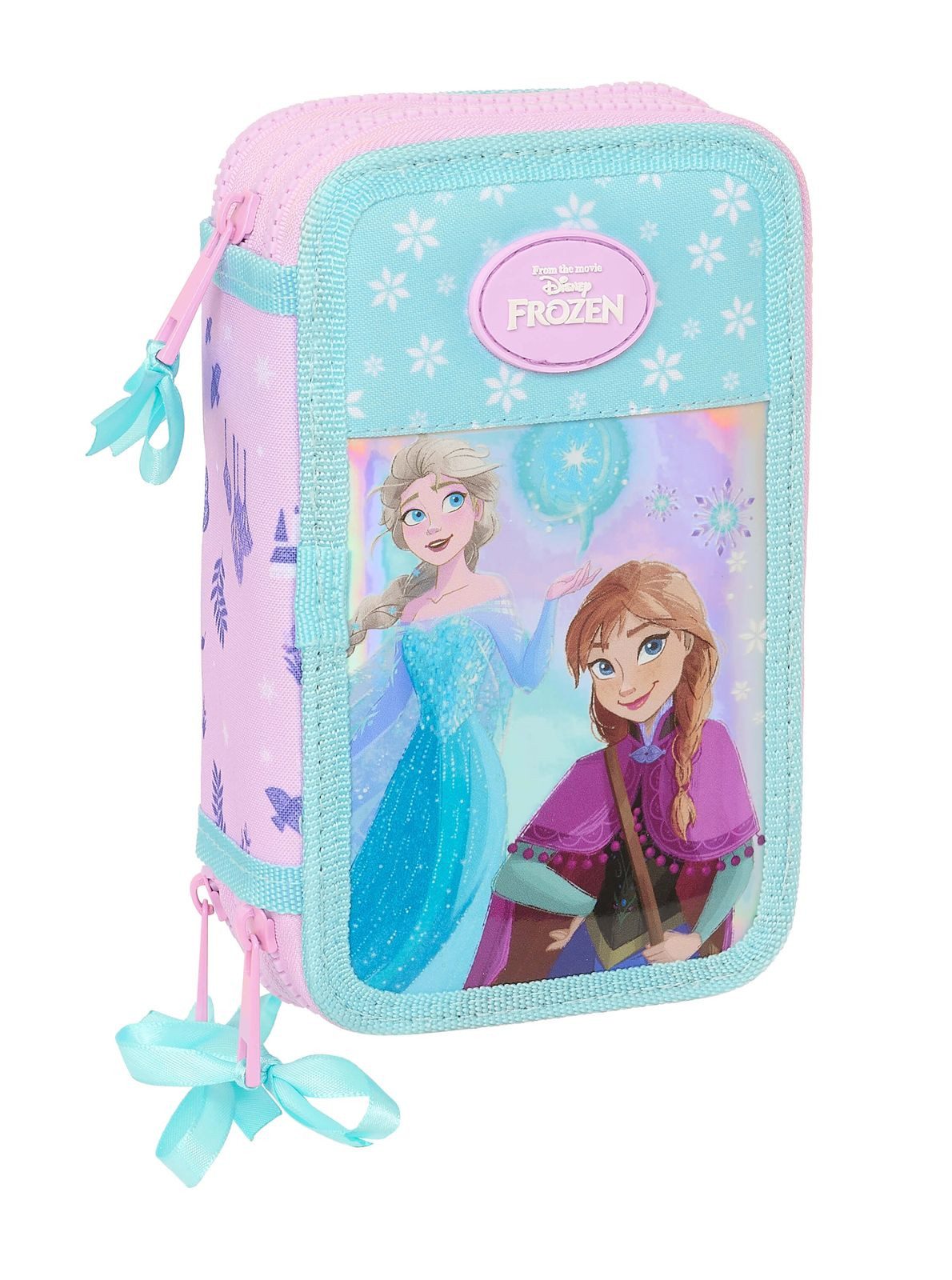 safta Federmäppchen Disney Frozen - Die Eiskönigin - Federmäppchen, 3-fach gefüllt, (37-tlg., Mädchen), Reißverschluss