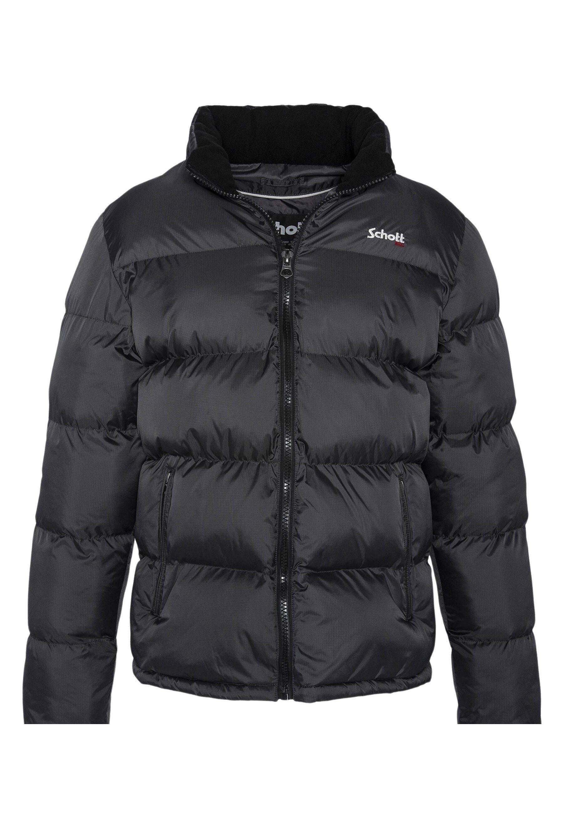 Schott NYC Steppjacke Jacke Puffer jacket IDAHO mit versteckter Kapuze (1-St)