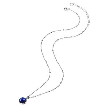 Nahla Jewels Collier silber, Lapislazuli Anhänger