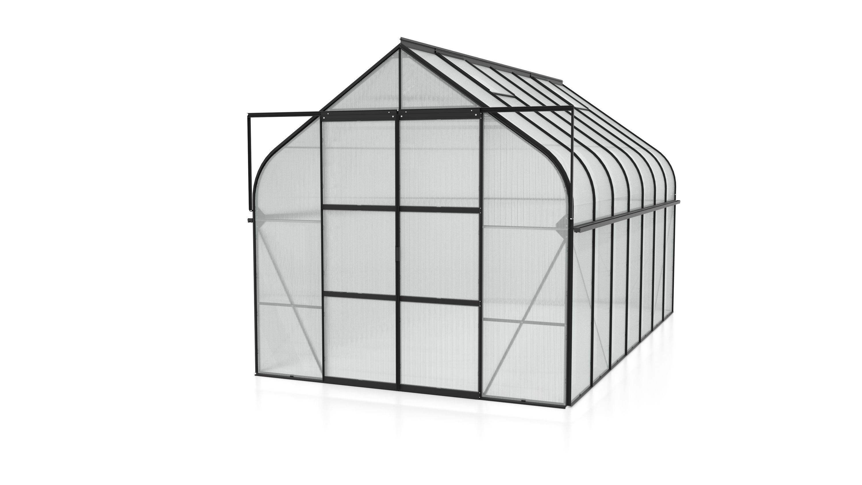 Vitavia Gewächshaus Diana 11500 HKP 4mm Schwarz mit 4 Dachfenster schwarz | Rabatt: 17%