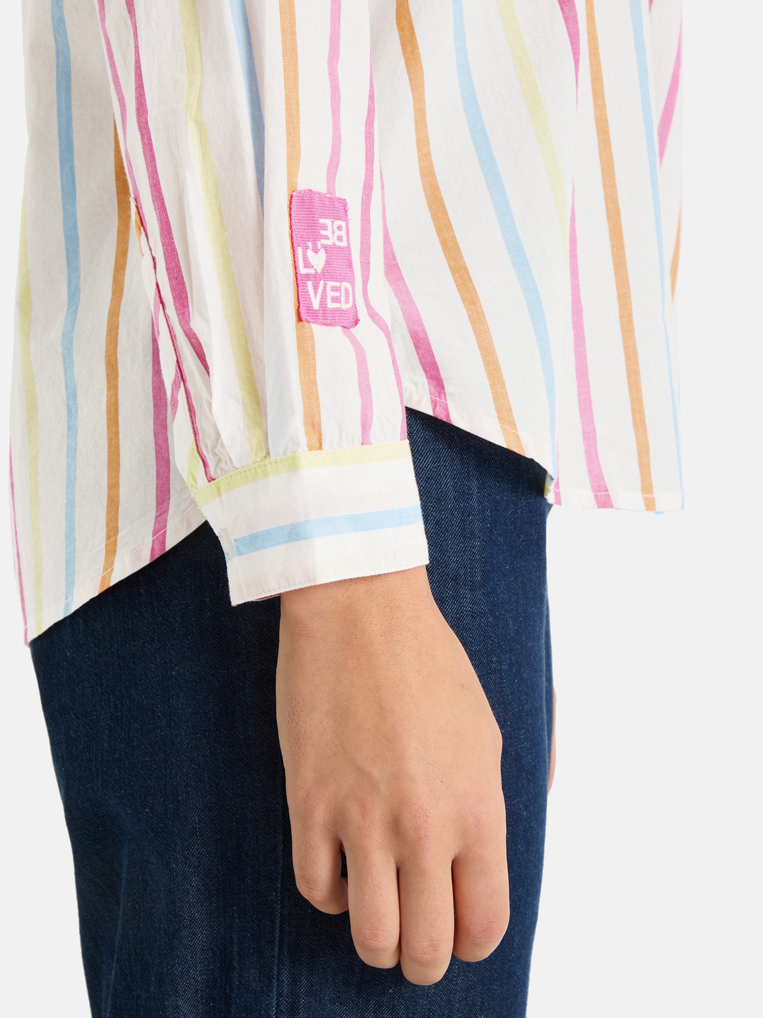 Lieblingsstück Hemdbluse LisaL mit gestickten Details, Seitenschlitze