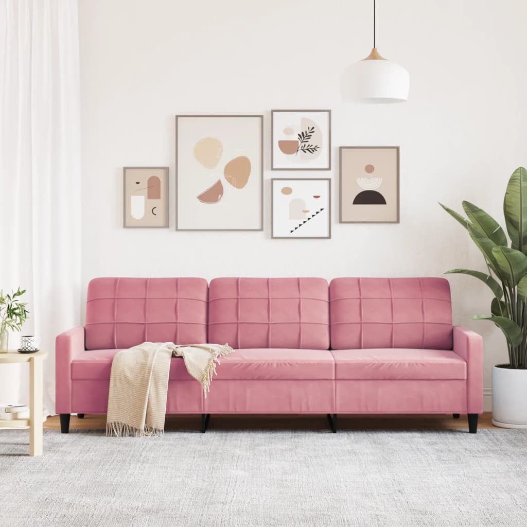 vidaXL Sofa 3-Sitzer-Sofa Rosa 210 cm günstig online kaufen