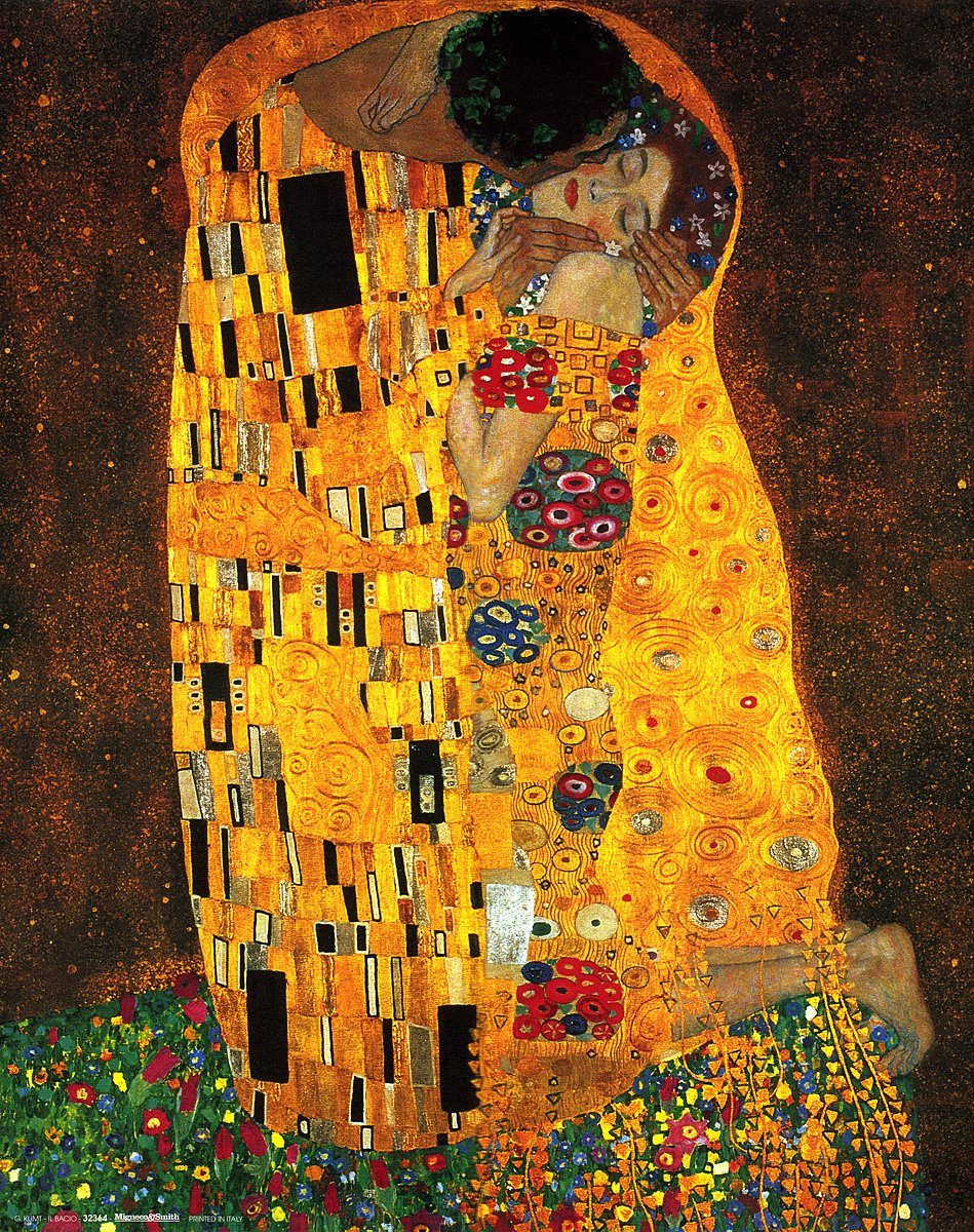 Close Up Poster Der Kuss Kunstdruck Gustav Klimt 40 x 50 cm