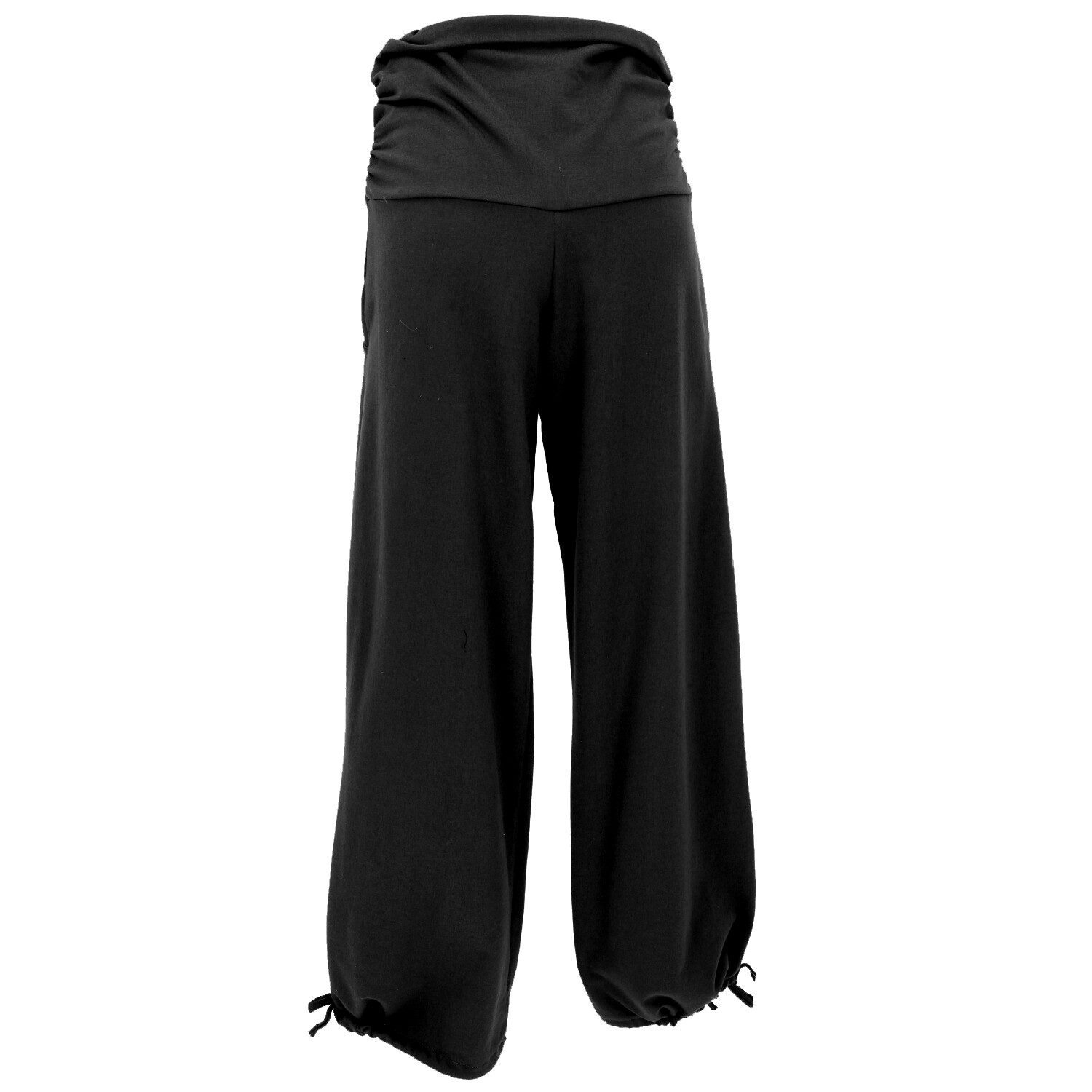 Guru-Shop Relaxhose Weite Yogahose mit geradem Bein - schwarz alternative Bekleidung