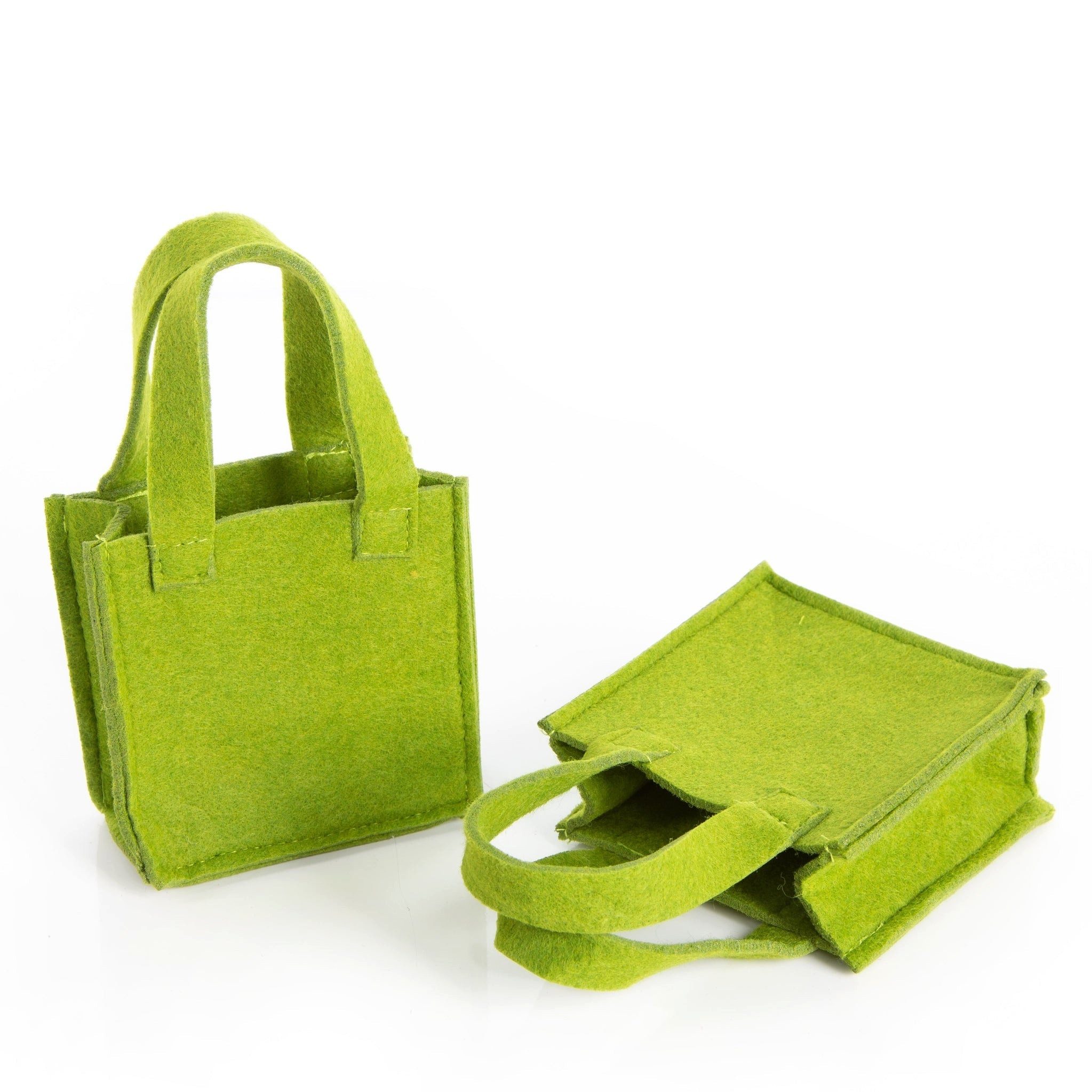 Logbuch-Verlag Geschenkbox 5 kleine Geschenktaschen Filz 10 x 10 cm grün Geschenk