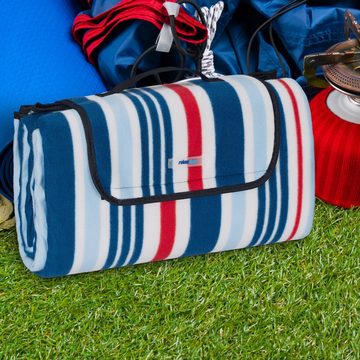 Picknickdecke Picknickdecke Fleece Streifen, relaxdays