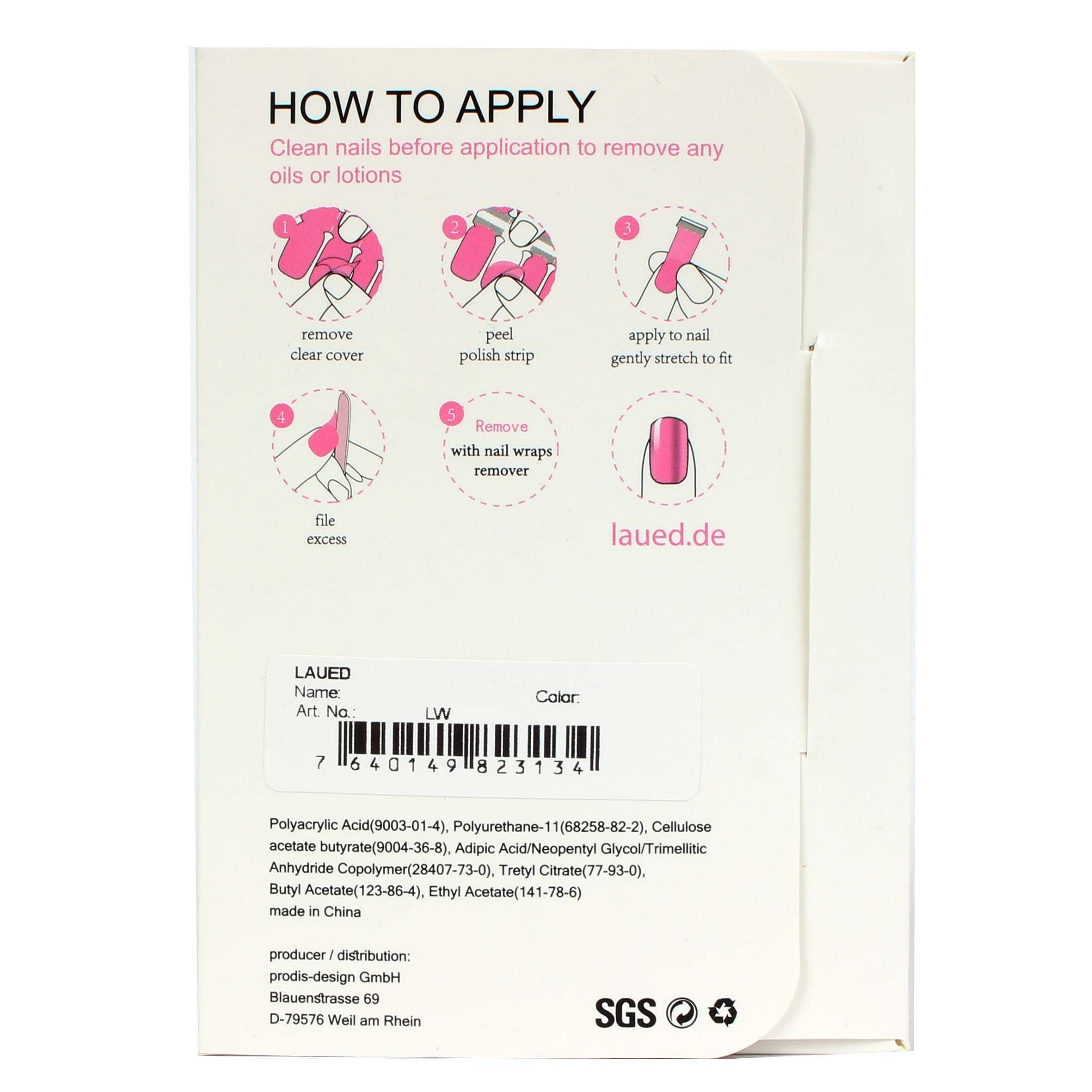 LAUED Nagellack solid (SGS SEDEX) Martini Produktion Pink pink, / aus Material (FSC) zertifizierter und