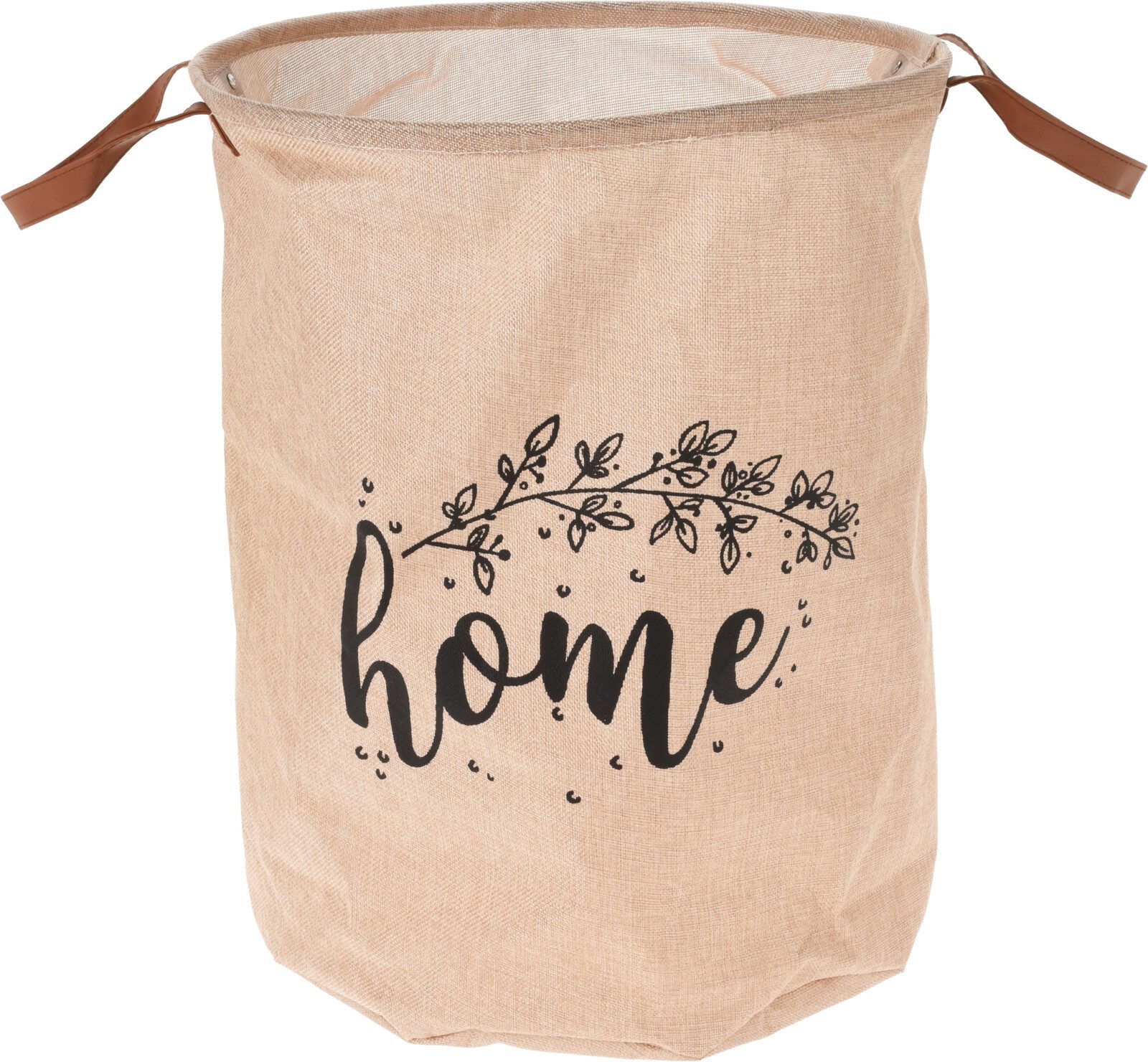 Koopman Wäschesack Wäschekorb Faltkorb 40x50 cm Wäschebehälter (Stück, 1 St., Packung), 40x50cm, Stabilisierungsring, Faltbar, Polyester / Kunststoff, Beige