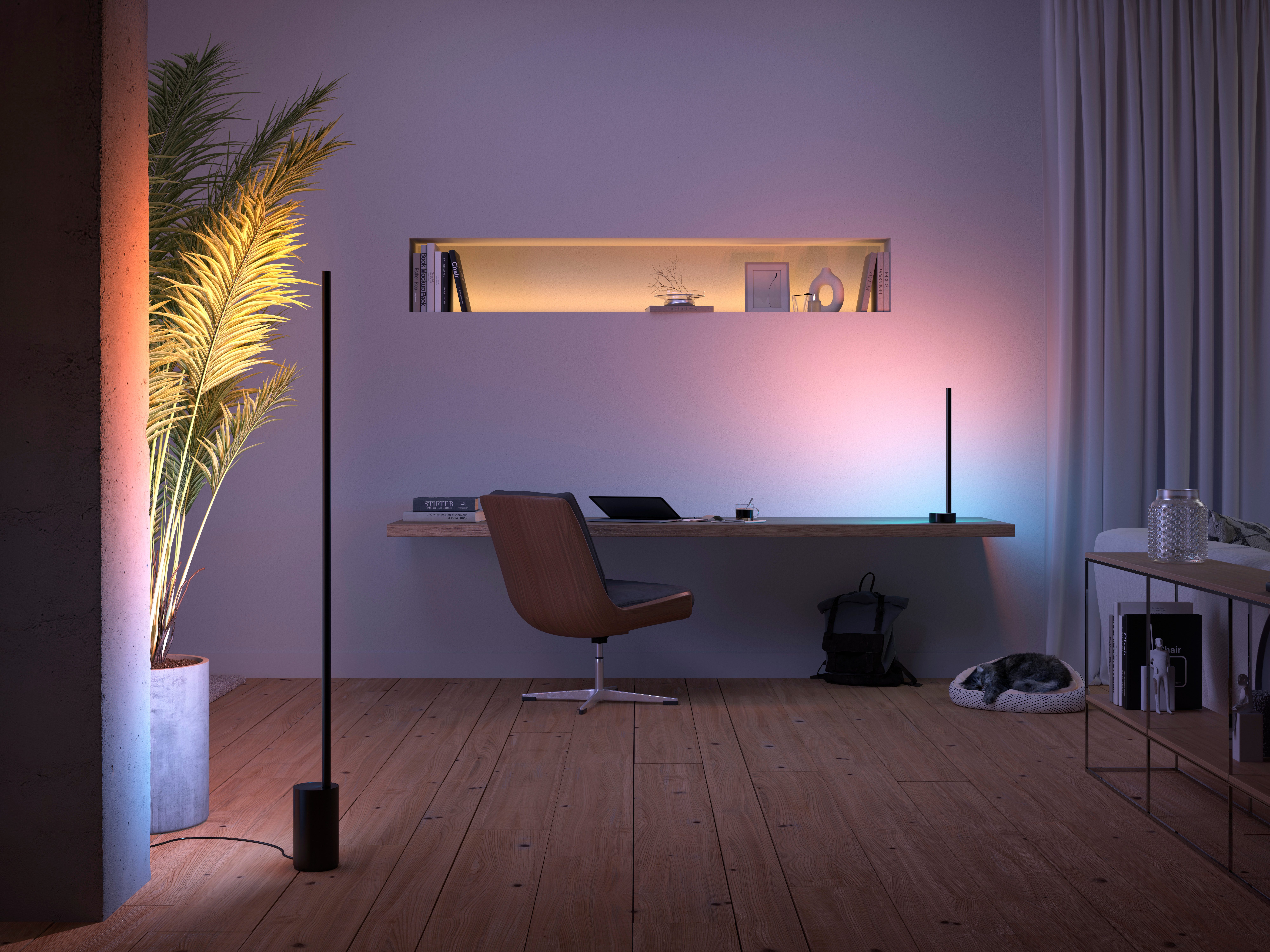 Philips Hue Tischleuchte Gradient Signe schwarz, Smart Home, LED fest integriert, Farbwechsler