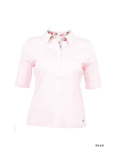 efixelle T-Shirt Polo mit Webkragen Efixelle rosa