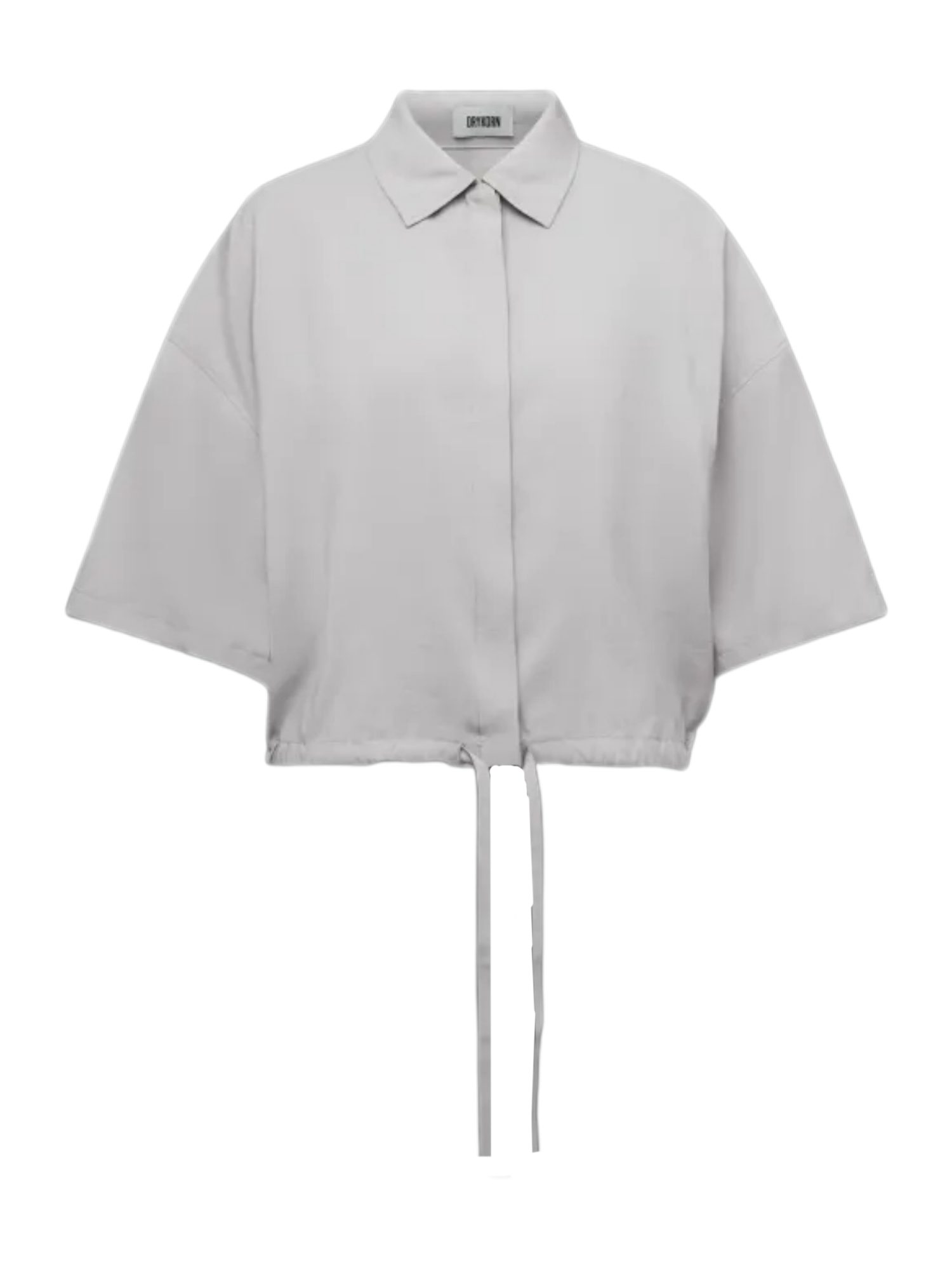 Drykorn Hemdbluse grau,Casual,Modal,Unifarben,Hemdblusenkragen,Kurz,Relaxed Fit