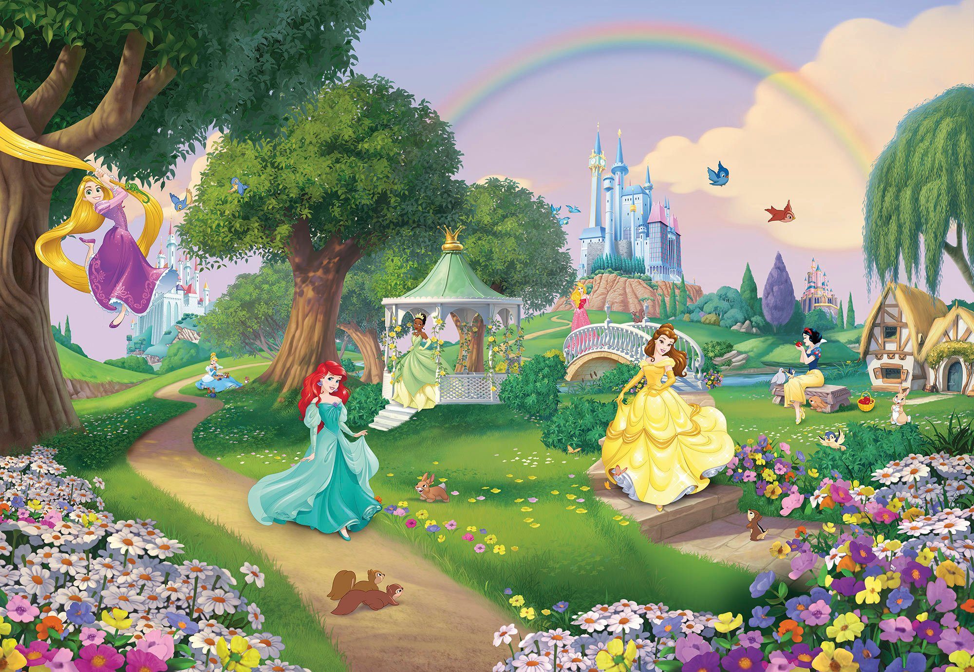 Komar Fototapete Princess Rainbow, (1 St), 368x254 cm (Breite x Höhe) | Fototapeten