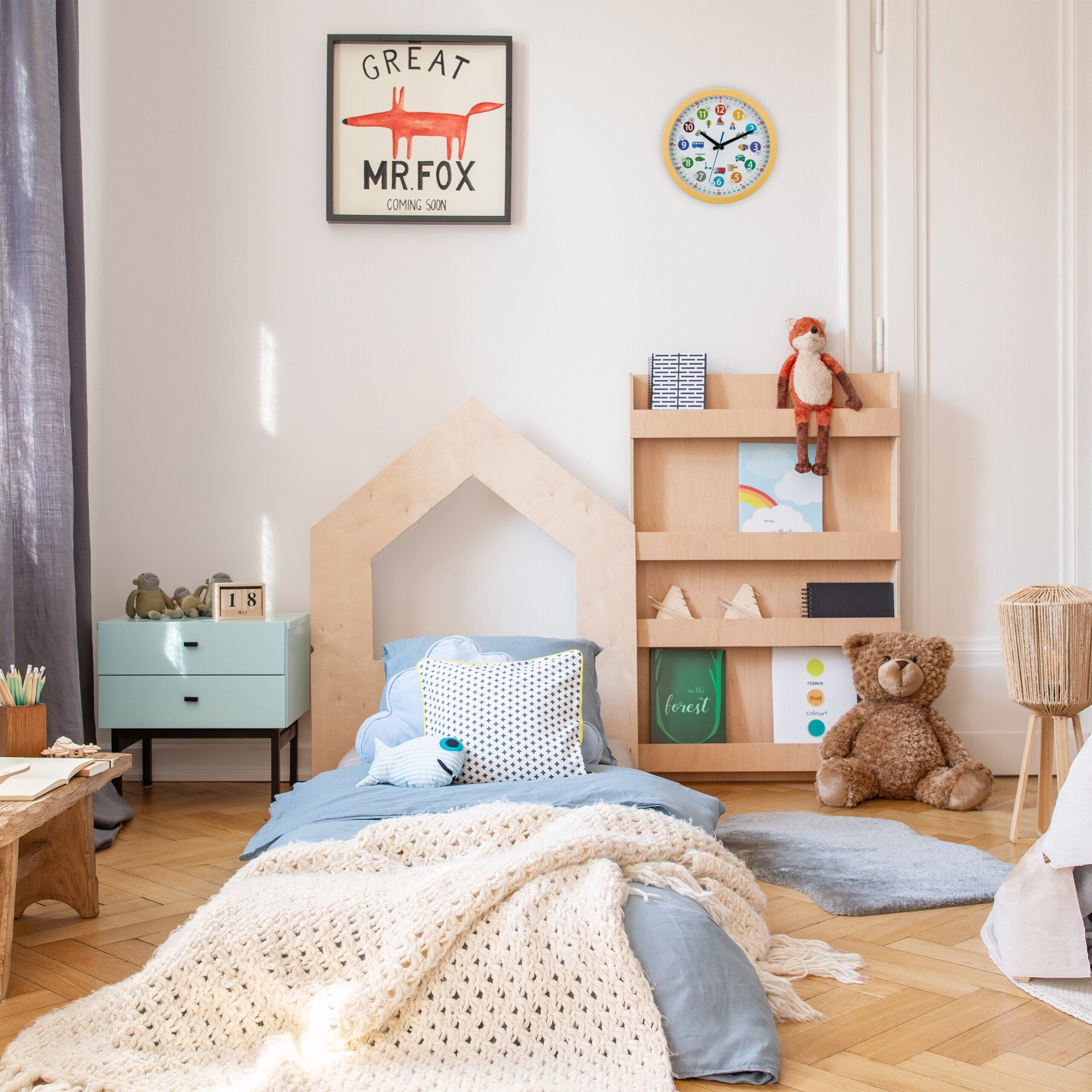 relaxdays Wanduhr für Kinder Fahrzeuge günstig online kaufen