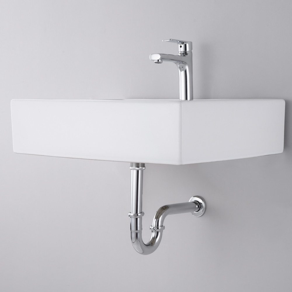 HOMELIVE Siphon Universal Siphon für Waschbecken Waschtisch Röhrengeruchverschluss, (Edelstahl Röhrensiphon für Waschbecken, Abflussgarnitur Siphons 1-1/4"x32mm), höhenverstellbar Tauchrohr, Geruchsverschluss Sifon