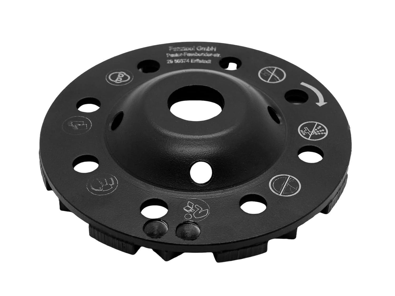 Fanztool Schleifteller FANZTOOL Diamant-Schleiftopf 125 mm für Estrich, Asphalt & Putz, ø 125 mm
