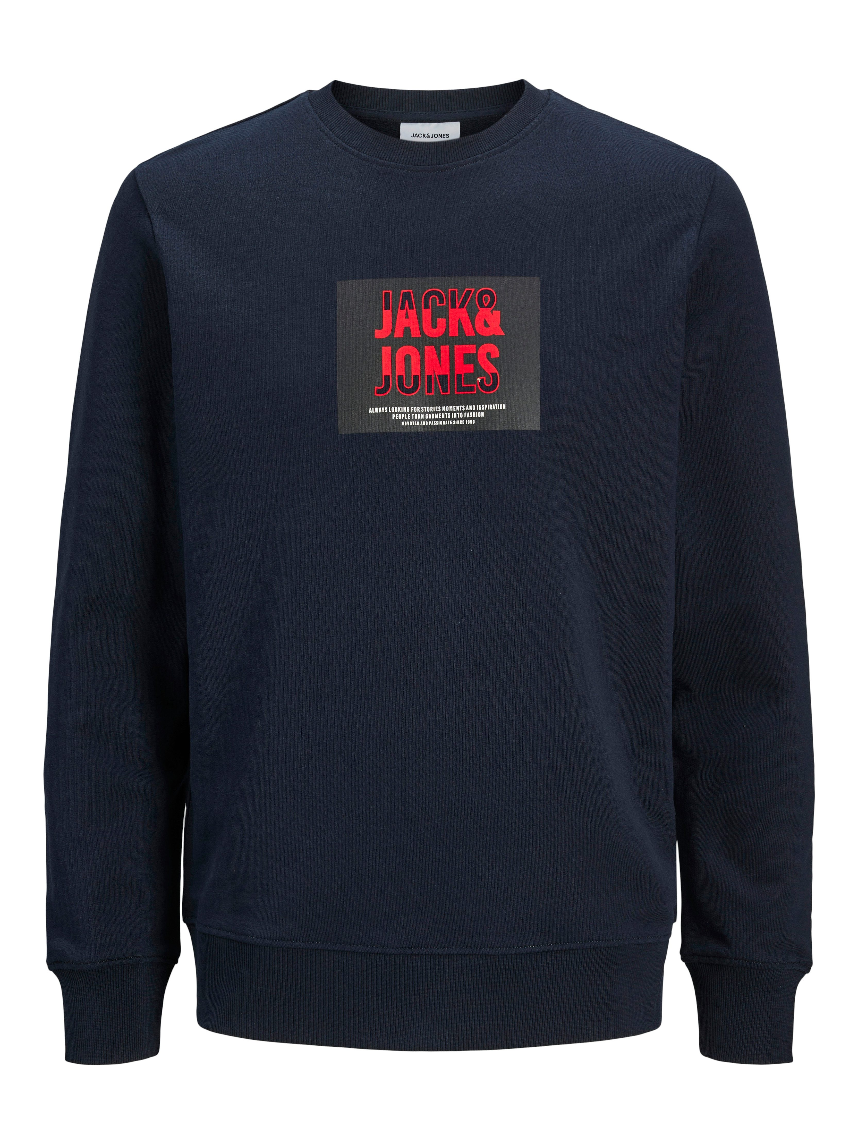 Sweatshirt JJHUDSON – Sweatshirt mit Print, Rundhals und Kapuze