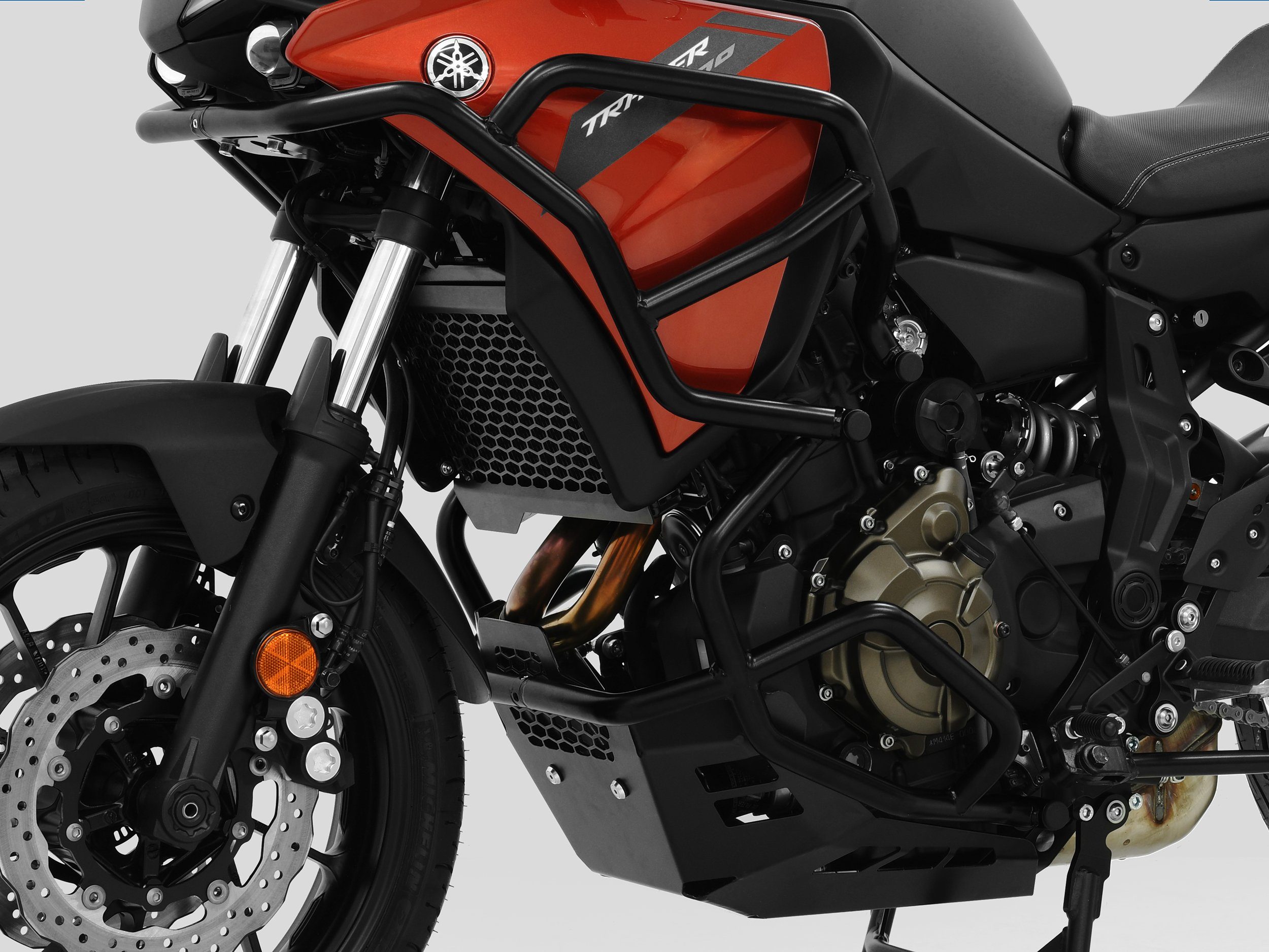 ZIEGER Motor-Schutzhülle Sturzbügel-Set kompatibel mit Yamaha Tracer 7 / XSR700 schwarz