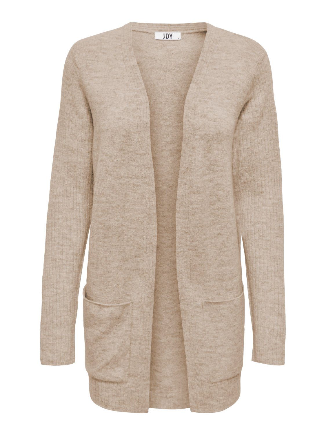 Braun mit YONG Taschen JDYSUNDAY Knitted Blazer 4009 de Cardigan (1-tlg) in Strickjacke JACQUELINE Basic Cardigan