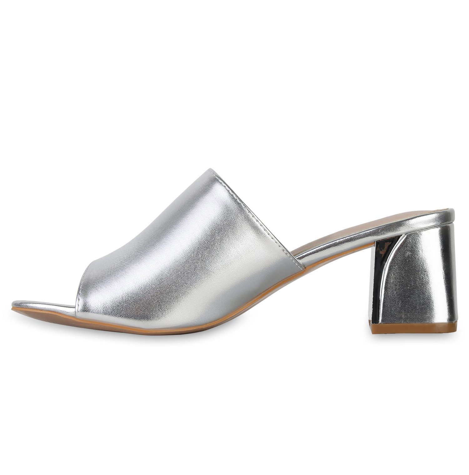 VAN HILL 840884 Sandalette Damen Pantoletten Sandaletten Klassische Basic B günstig online kaufen