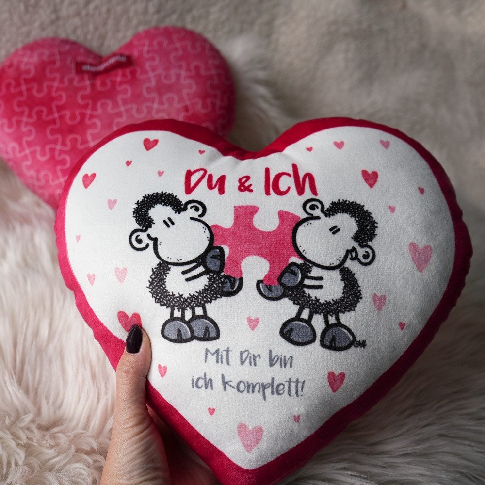 Sheepworld Dekokissen sheepworld Plüschkissen »Du & Ich«