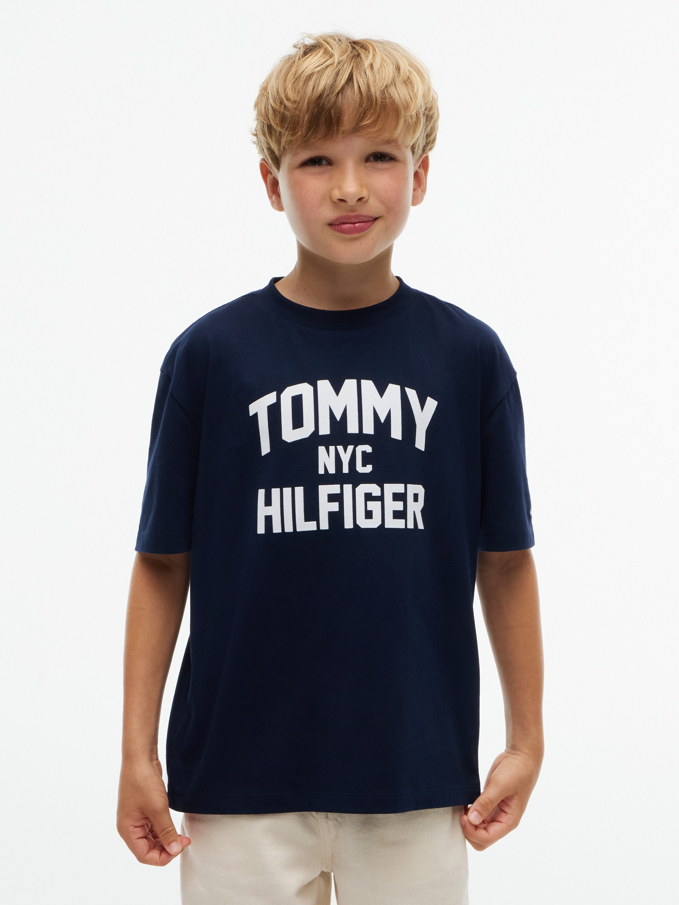 Tommy Hilfiger T-Shirt Rundhalsausschnitt, Regular Fit, Kinder bis 16 Jahre