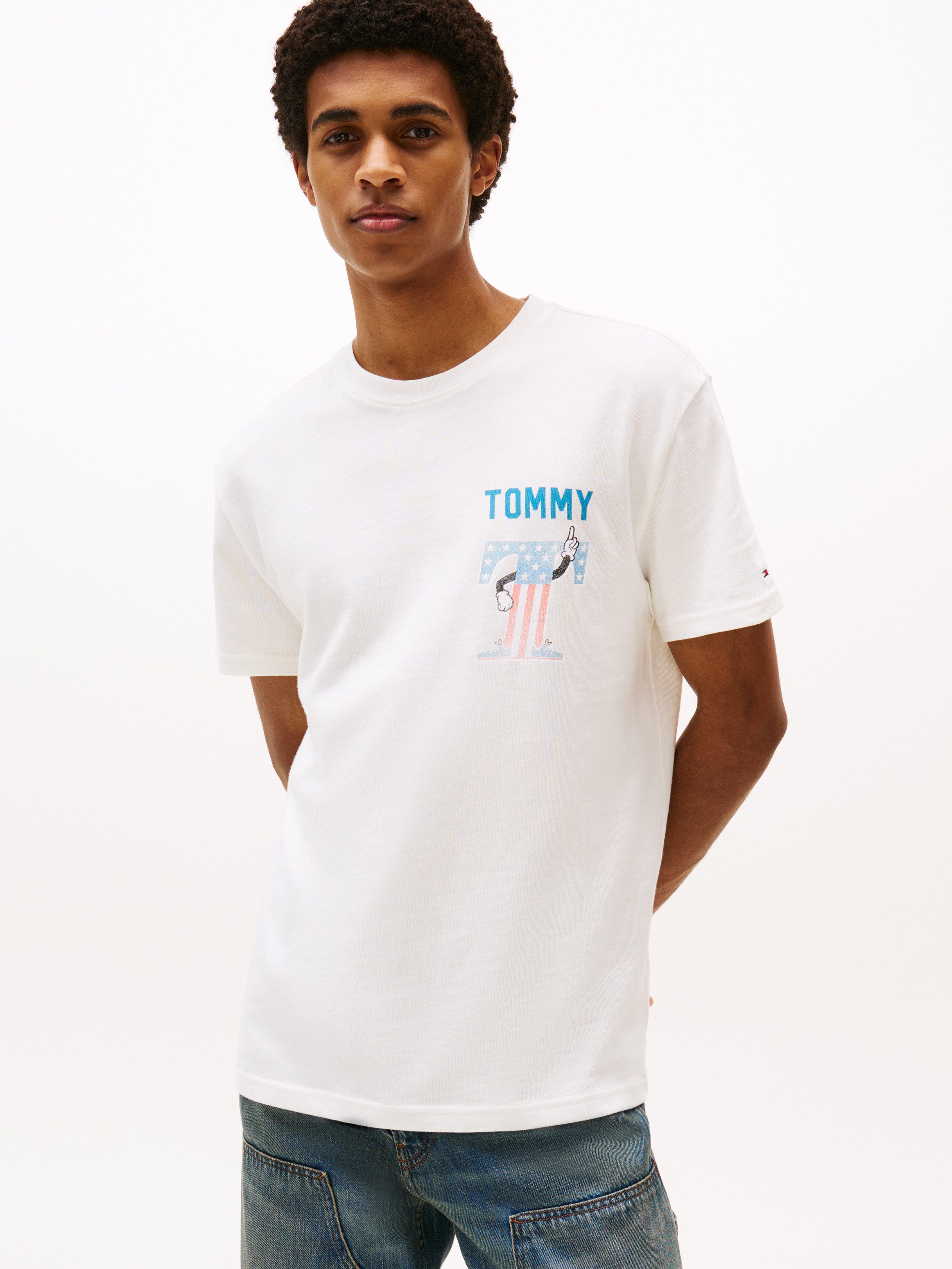 Tommy Jeans T-Shirt TJM REG USA SCRIPT SS TEE mit modischem Print günstig online kaufen