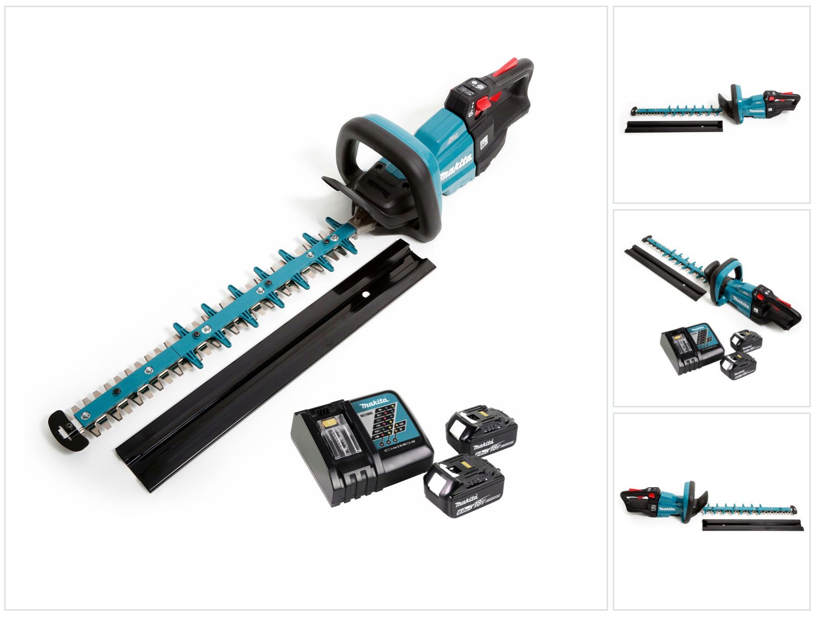 Makita Akku-Heckenschere DUH 502 RG Akku Heckenschere 18V 50cm + 2x Akku 6,0 Ah + Ladegerät