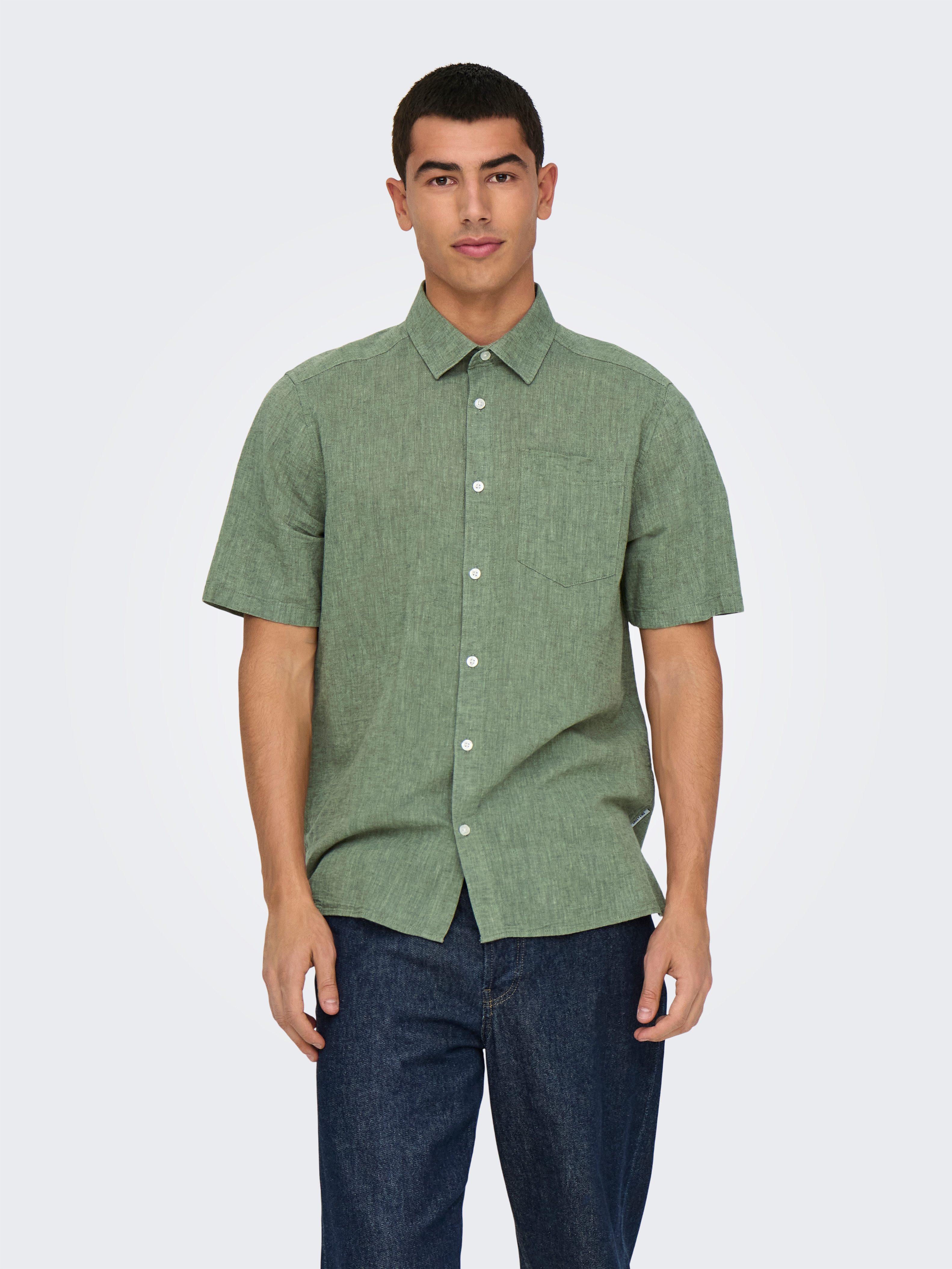 ONLY & SONS Kurzarmhemd ONSCAIDEN LIFE günstig online kaufen