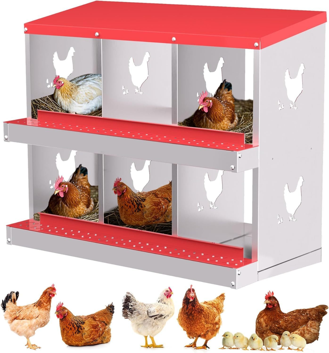 GarveeMore Hühnerstall Hühner Nesting Box für Legeeier Wandhalter für Hühner