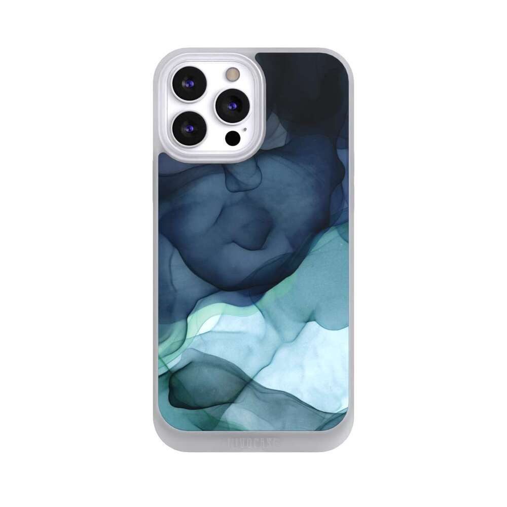 NIVOCASE Handyhülle Wasserfarbe Textur Muster Liquid Art Twilight Mood, Apple iPhone 13 Pro Max Handyhülle Hülle NIVOpure Case Frozen