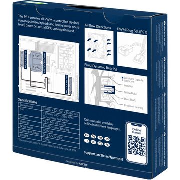 Arctic Gehäuselüfter F12 PWM PST 120x120x25