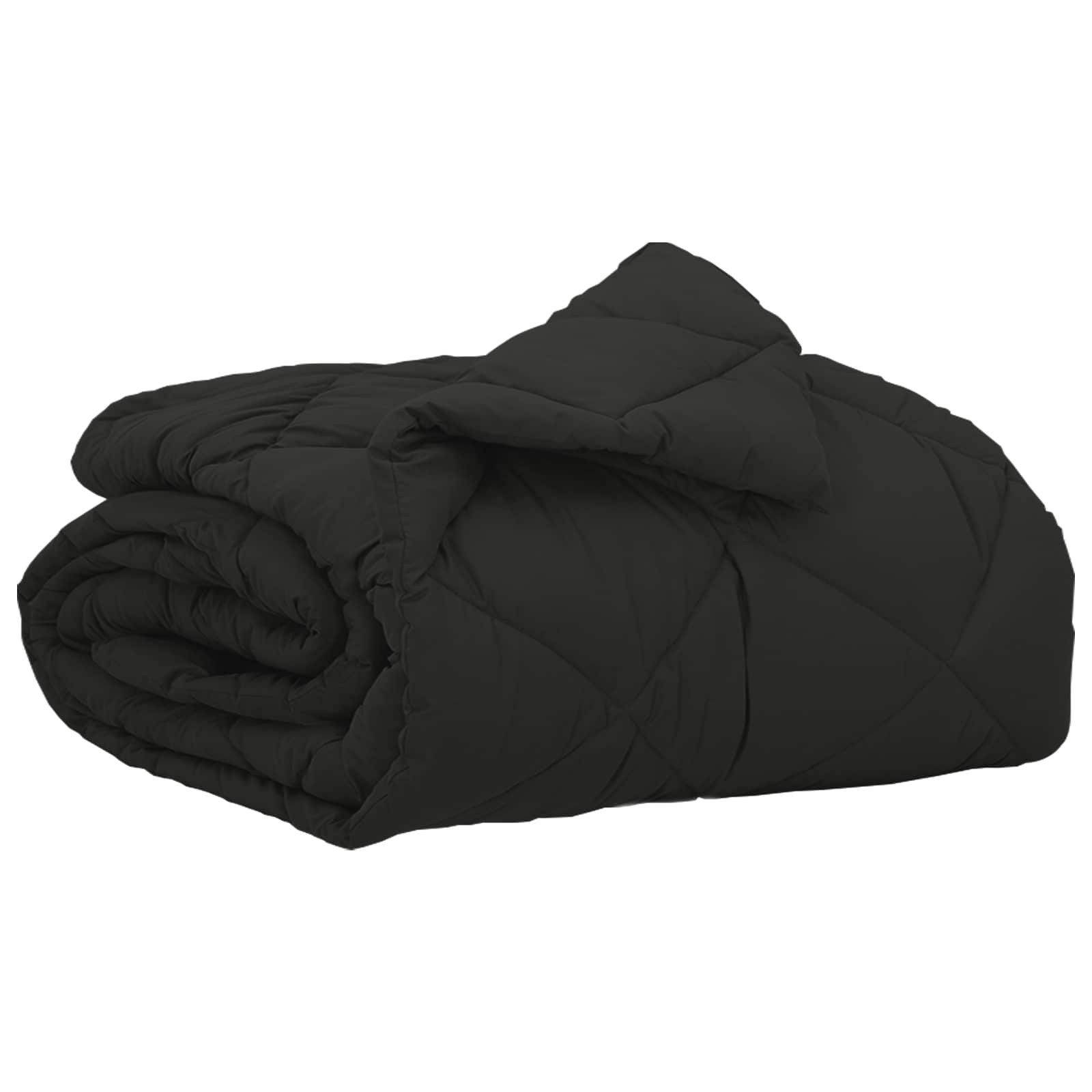 vidaXL Baumwollbettdecke Sommerdecke Schwarz 220 x 135 cm Mikrofaser, Bezug: Mikrofaser