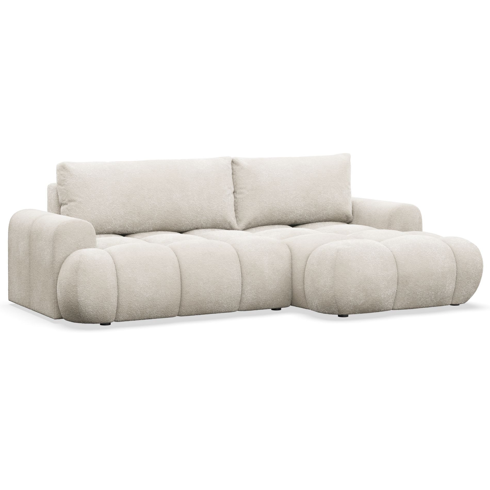 Selsey Ecksofa OMBO MINI, Ecksofa mit Schlaffunktion & Bettkasten, Bouclé, günstig online kaufen