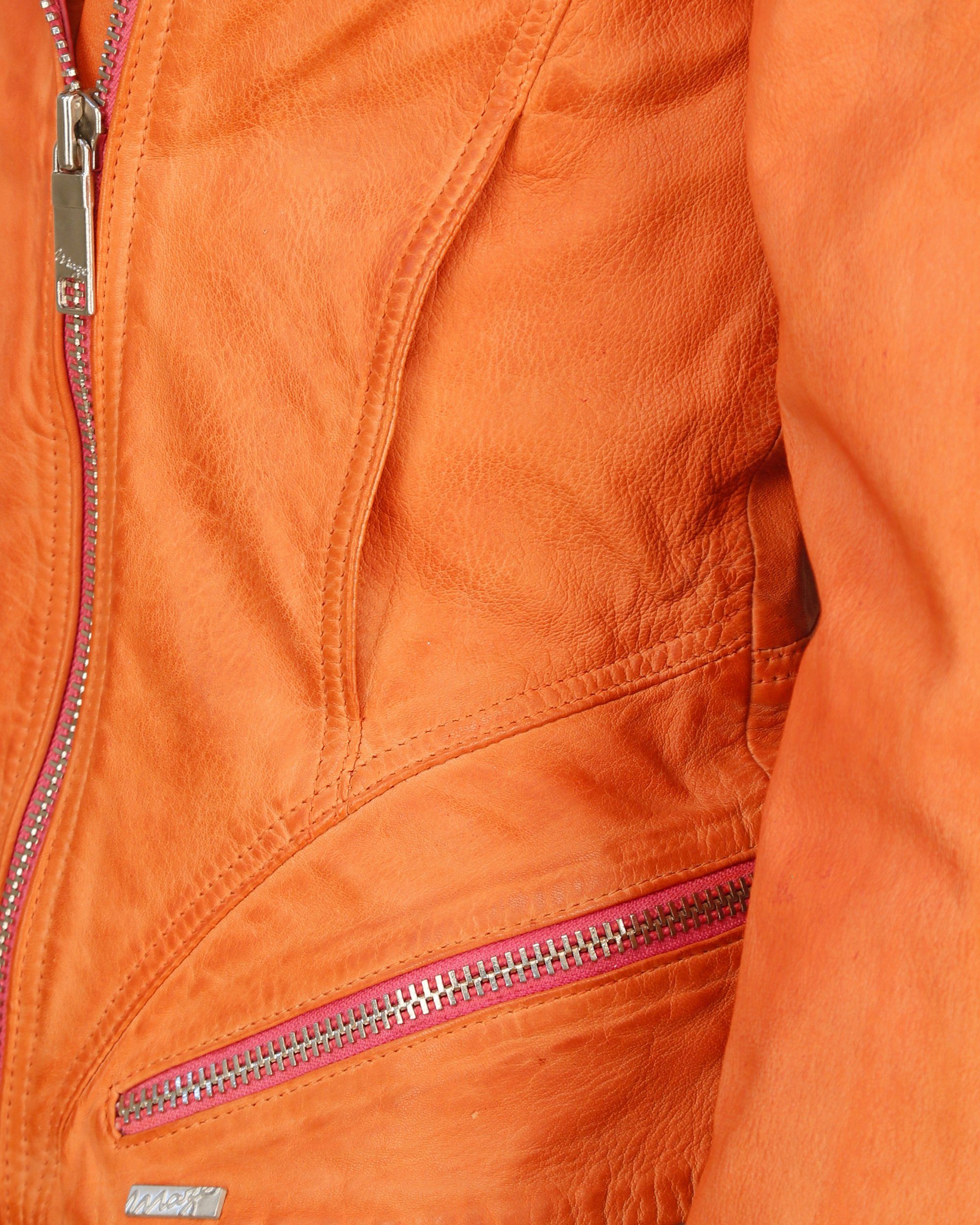 Diamond orange Lederjacke Maze