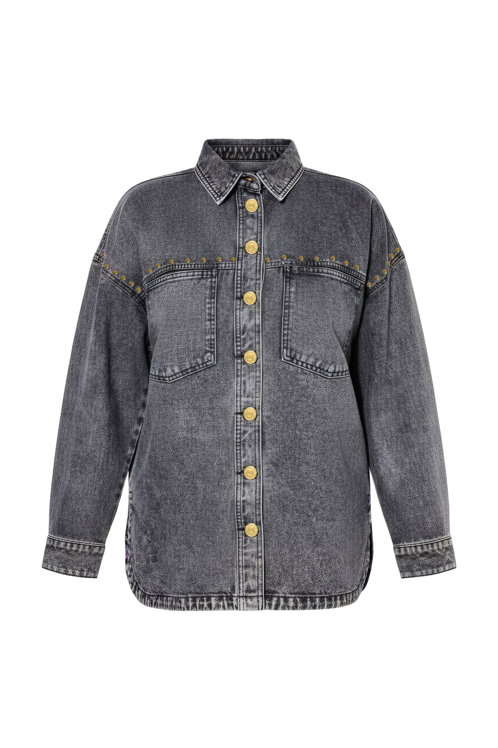 Studio Untold Hemdbluse Jeanshemd oversized Vintage Look günstig online kaufen