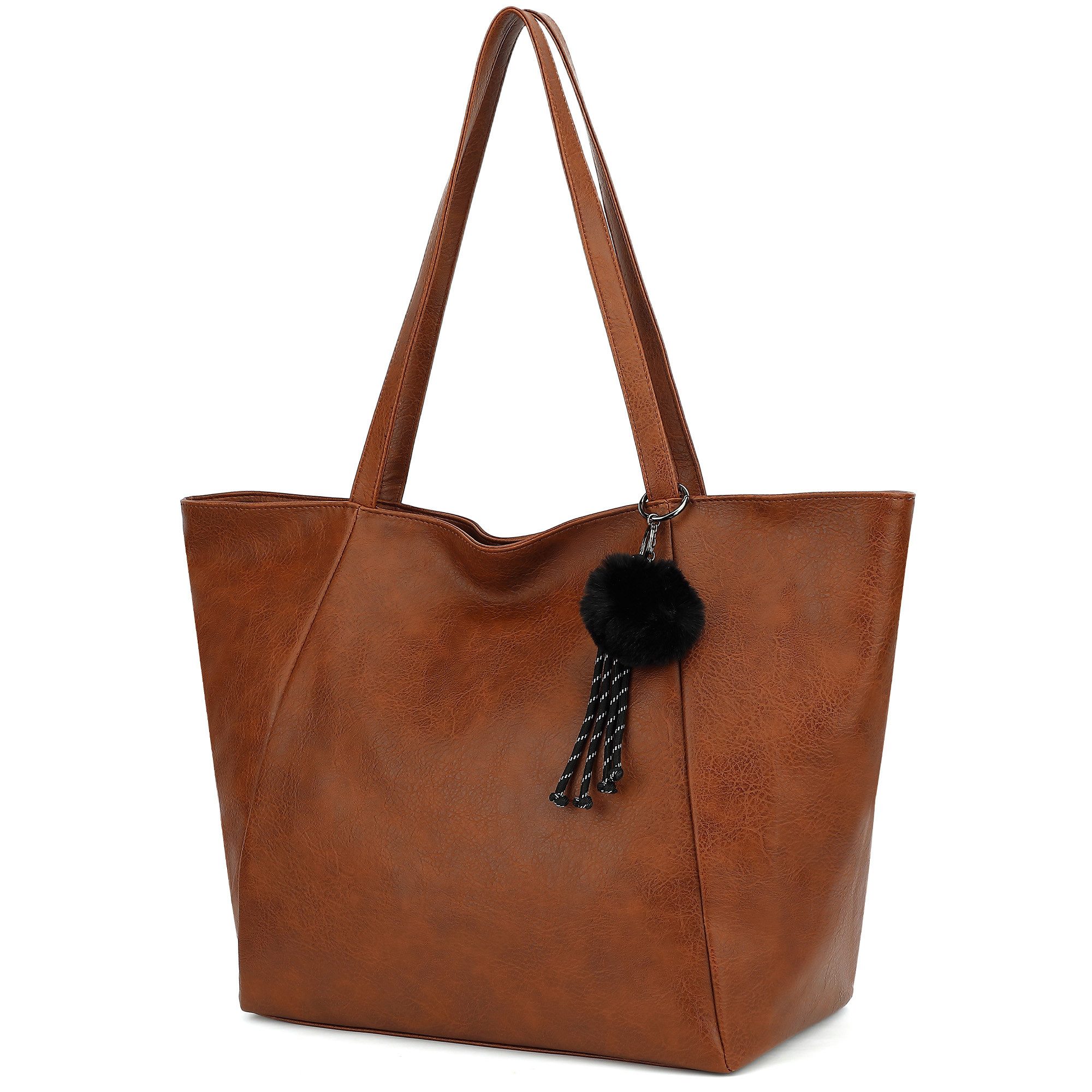 Schultertasche Magnetverschluss Umhängetasche Shopper Bag mit Reißverschluss